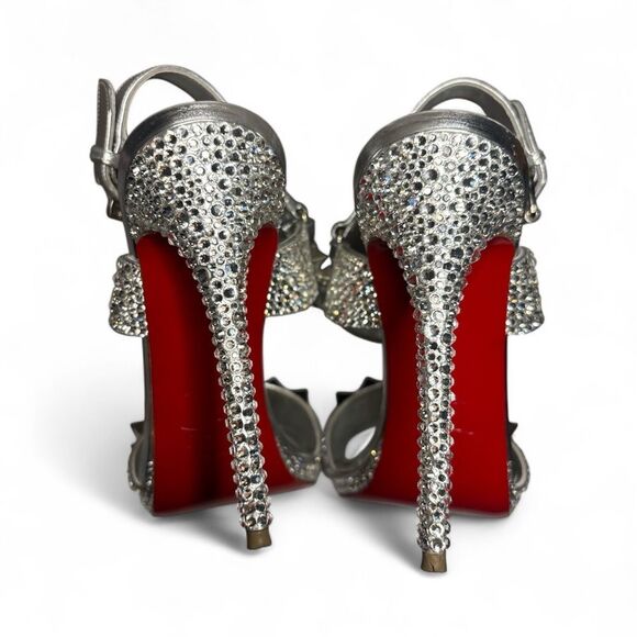 Christian Louboutin Miziggoo Strass Studded Sandal Heels 37 - Picture 10 of 16